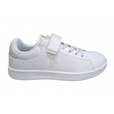 U.S.POLO ASSN TRACE003AWHI ΠΑΙΔΙΚΟ ΠΑΠΟΥΤΣΙ SNEAKER ΚΟΡΙΤΣΙ ΛΕΥΚΟ